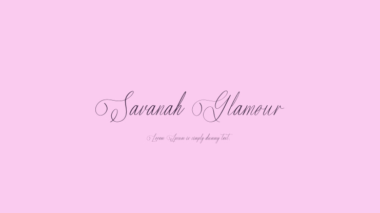 Savanah Glamour Font