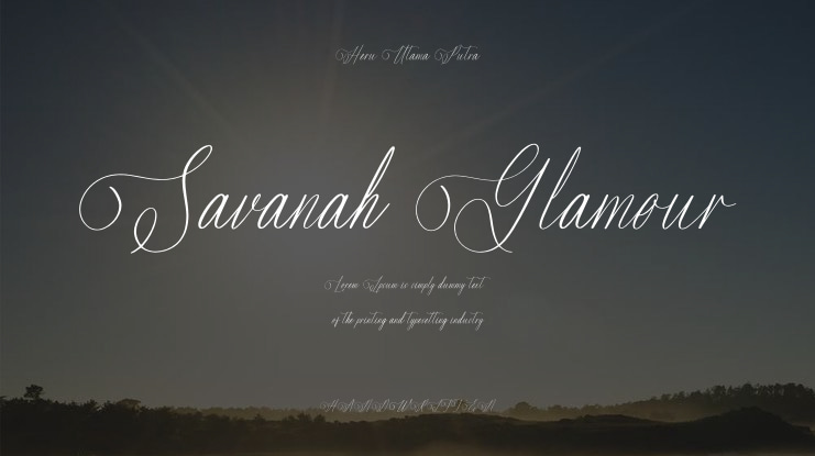 Savanah Glamour Font
