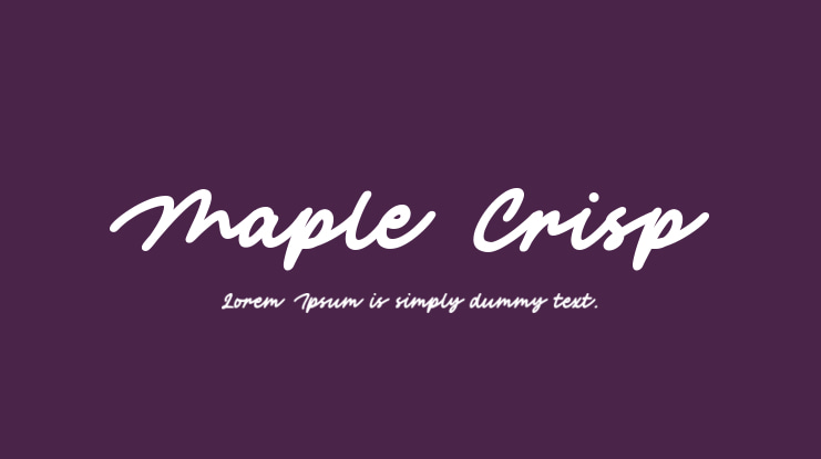 Maple Crisp Font