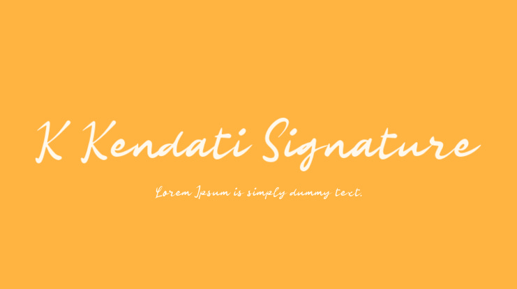 K Kendati Signature Font