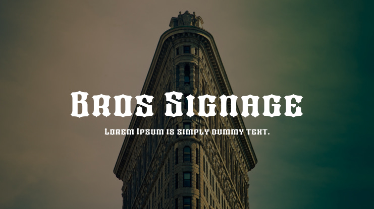 Bros Signage Font