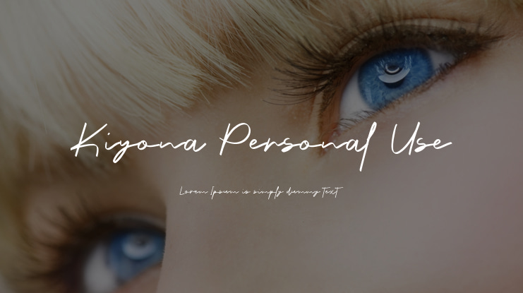 Kiyona Personal Use Font