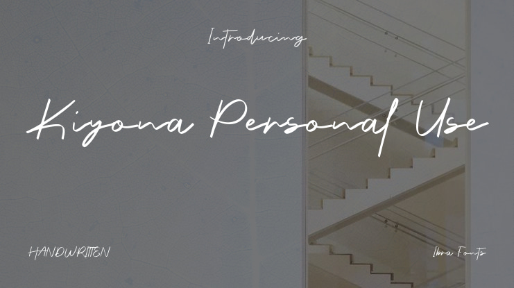 Kiyona Personal Use Font