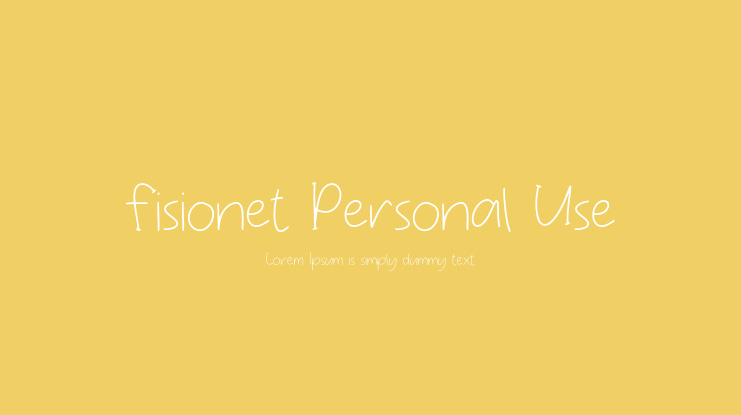 Fisionet Personal Use Font