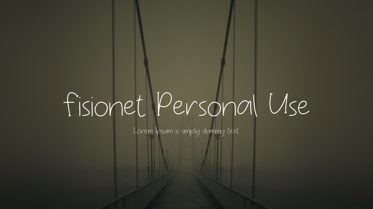 Fisionet Personal Use Font
