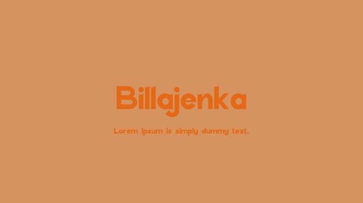 Billajenka Font