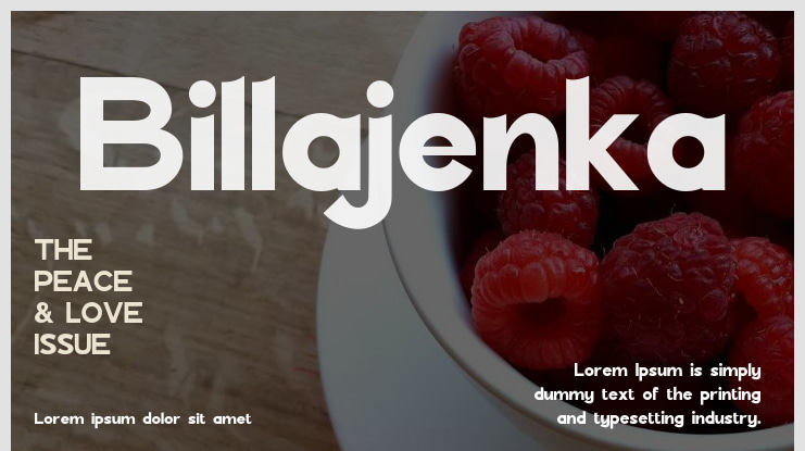 Billajenka Font