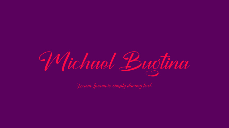 Michael Bugtina Font