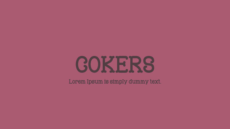 COKERS Font