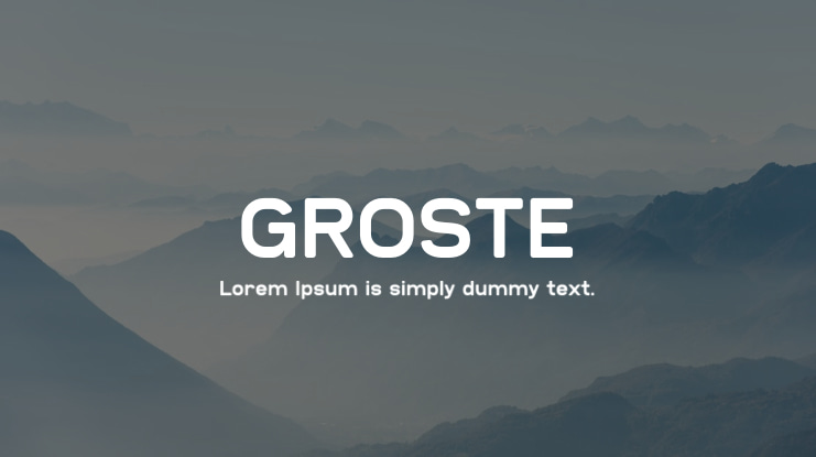 GROSTE Font