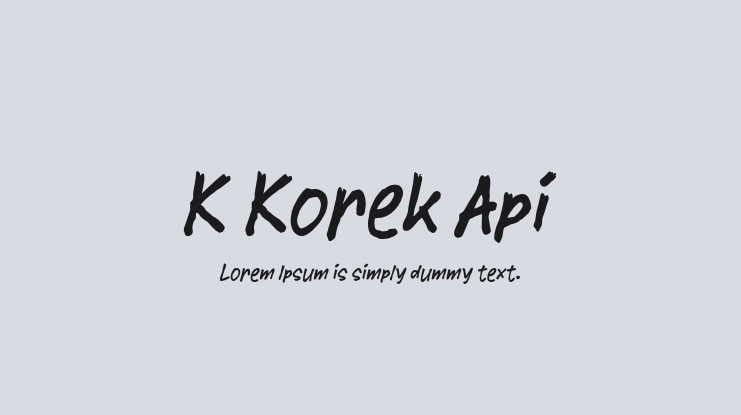 K Korek Api Font