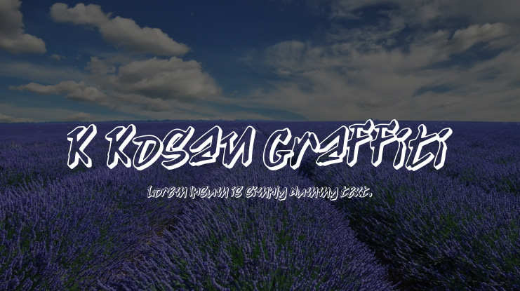 K Kosan Graffiti Font