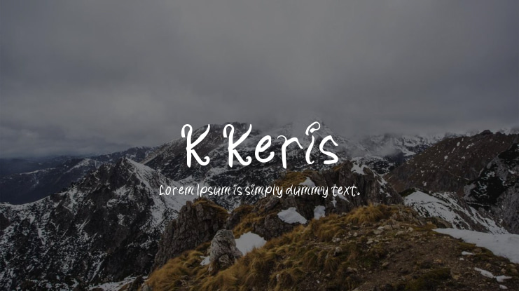 K Keris Font