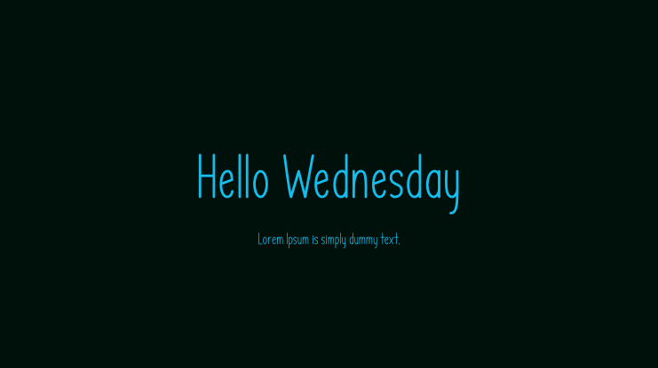 Hello Wednesday Font