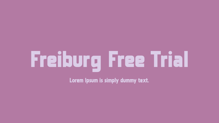 Freiburg Free Trial Font