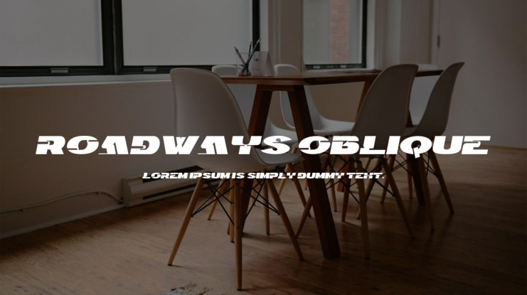 Roadways Oblique Font