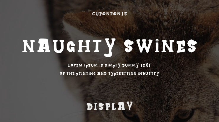Naughty Swines Font