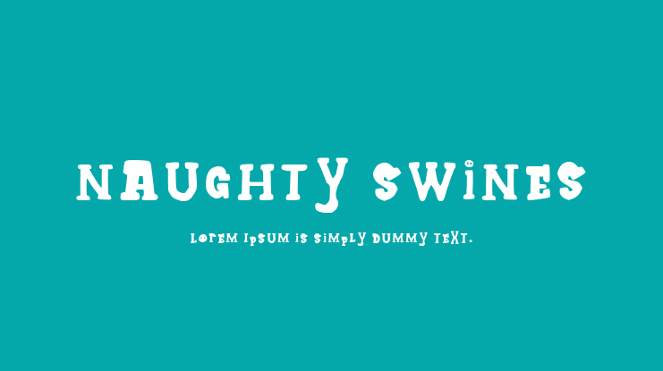 Naughty Swines Font