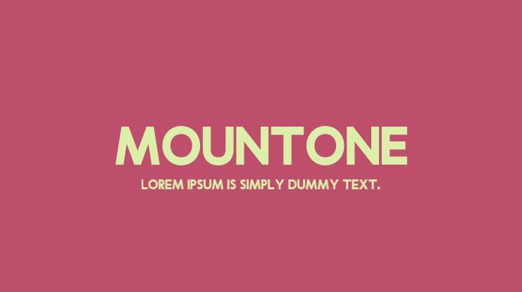 Mountone Font