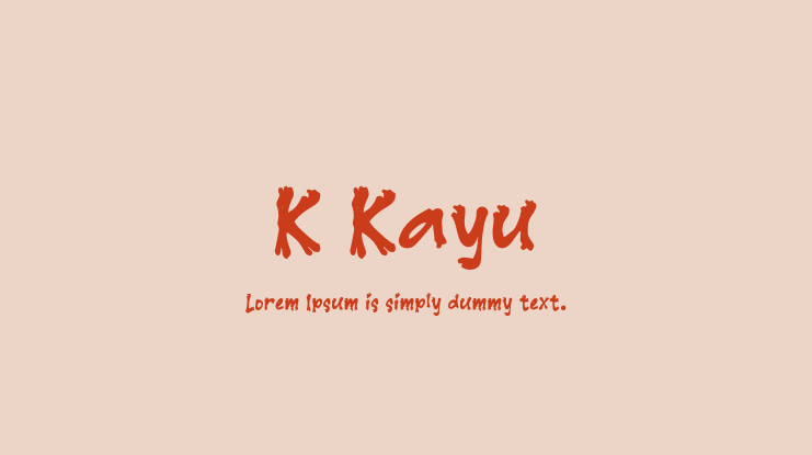 K Kayu Font