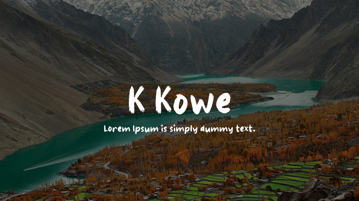 K Kowe Font