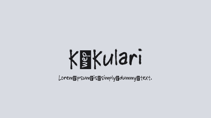 K Kulari Font