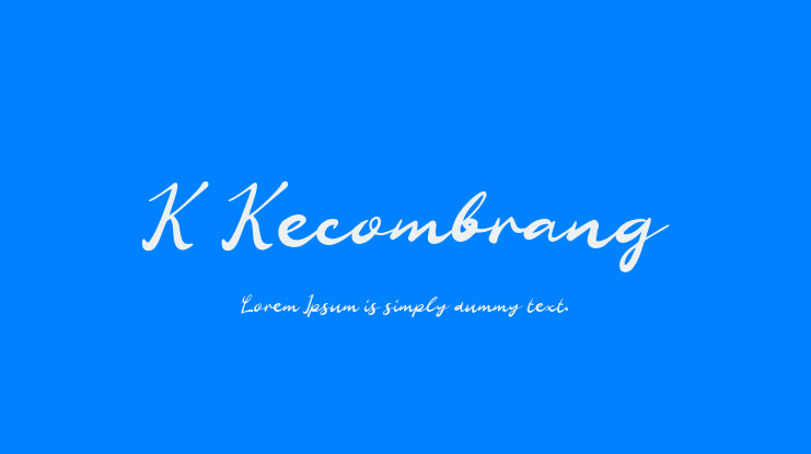 K Kecombrang Font