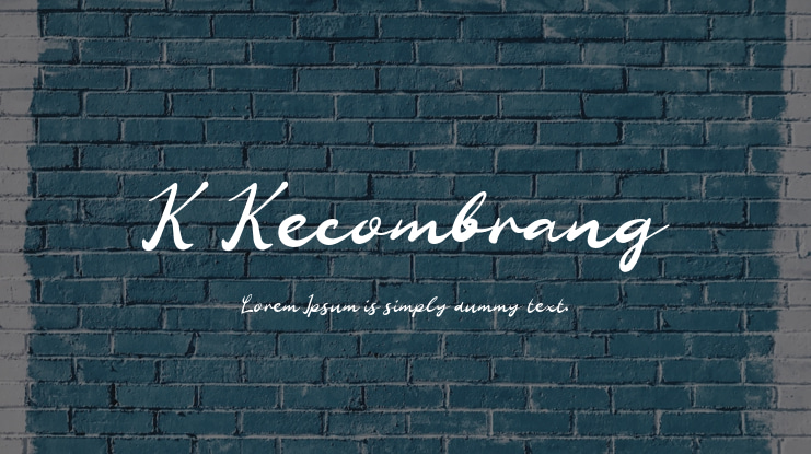 K Kecombrang Font