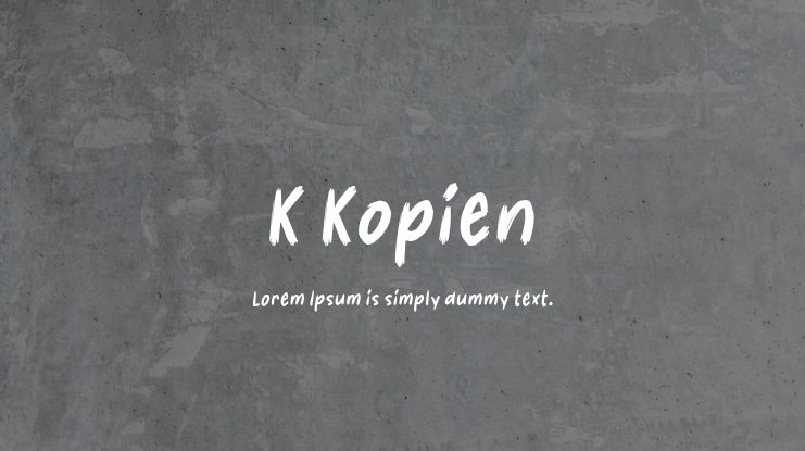 K Kopien Font