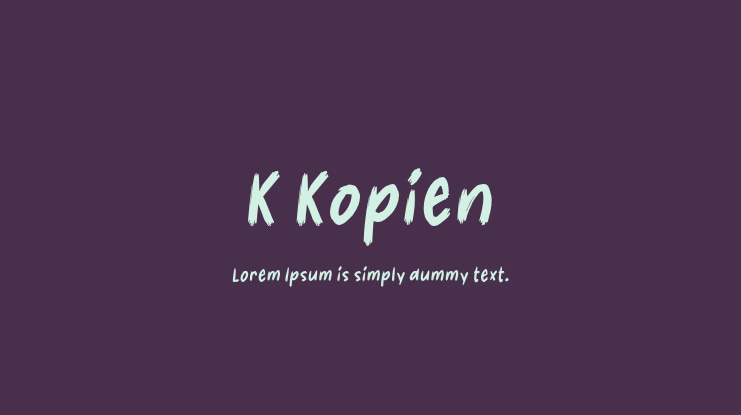 K Kopien Font