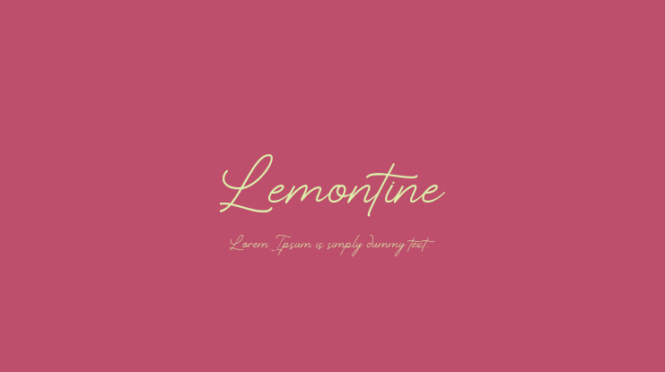 Lemontine Font