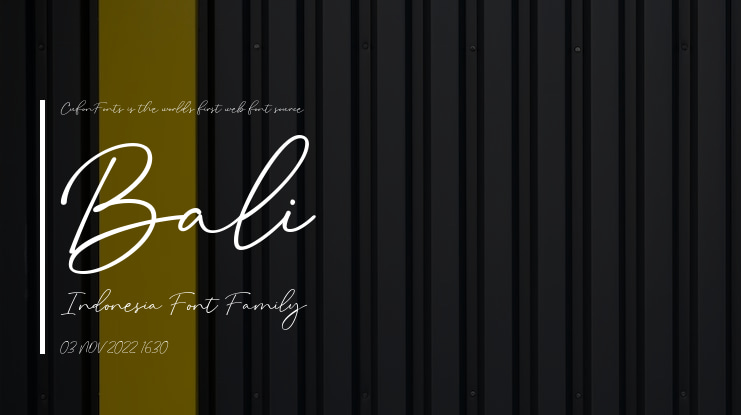 Bali Indonesia Font