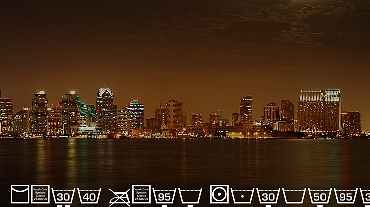 Wash Care Symbols Classic M54 Font