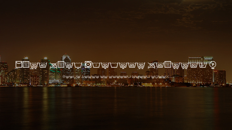 Wash Care Symbols Classic M54 Font