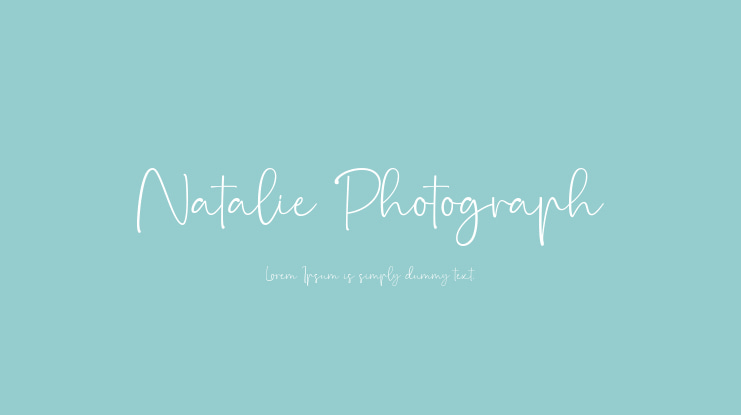 Natalie Photograph Font