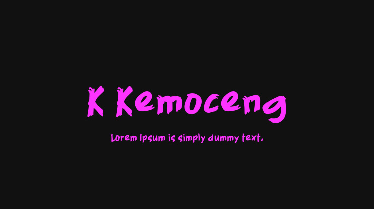 K Kemoceng Font