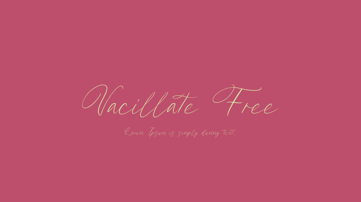 Vacillate Free Font