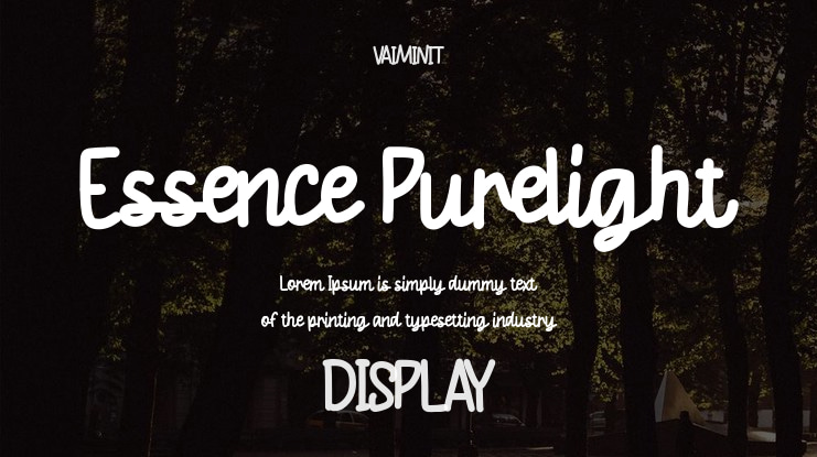 Essence Purelight Font