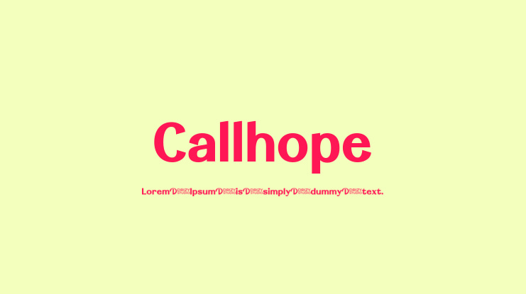 Callhope Font
