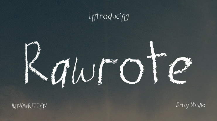 Rawrote Font
