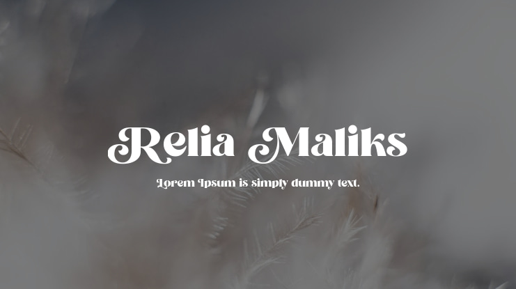 Relia Maliks Font