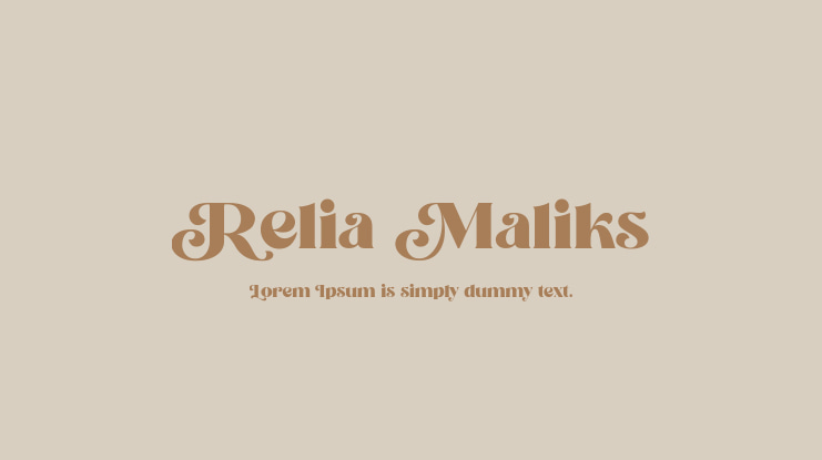 Relia Maliks Font