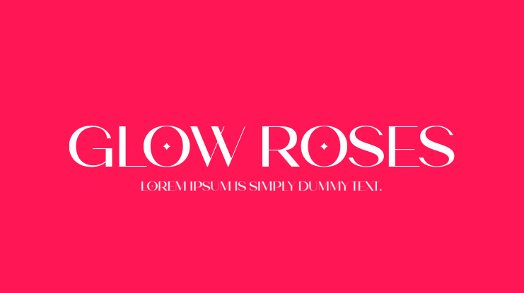 Glow Roses Font