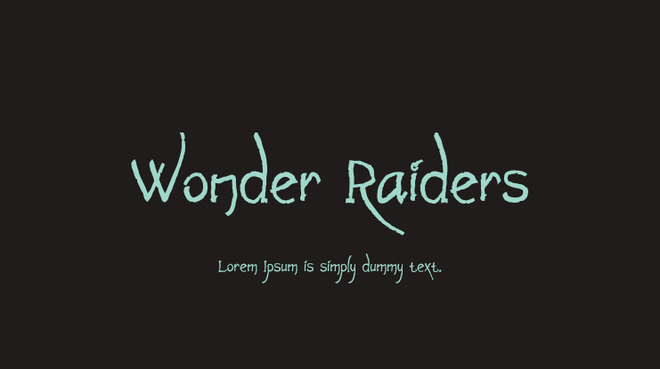 Wonder Raiders Font