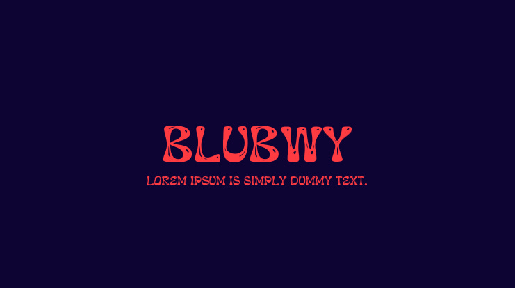 Blubwy Font