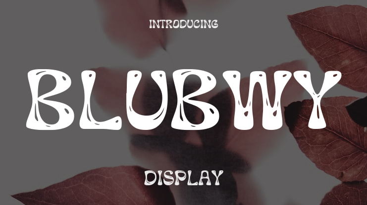 Blubwy Font