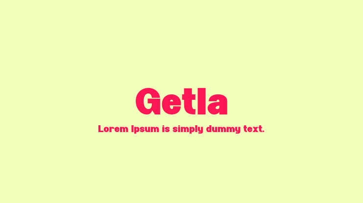 Getla Font