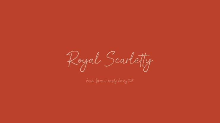 Royal Scarletty Font