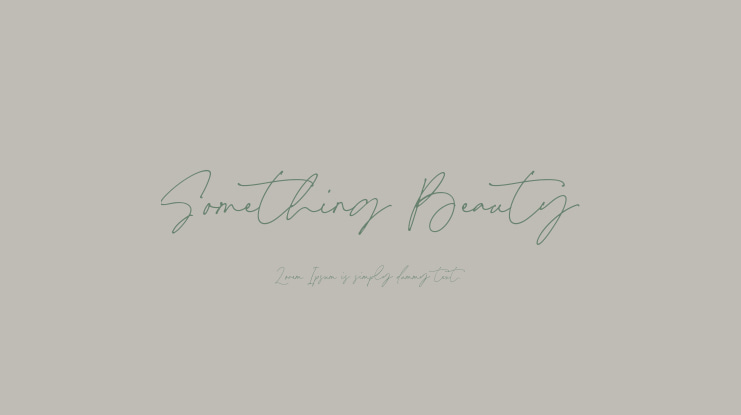 Something Beauty Font
