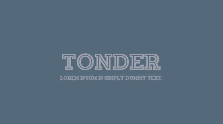 Tonder Font
